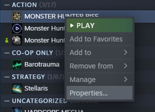 MONSTER HUNTER RISE - Game Stuck at Loading Fix - 5. Verify Integrity of Game Files - 2EE5E51