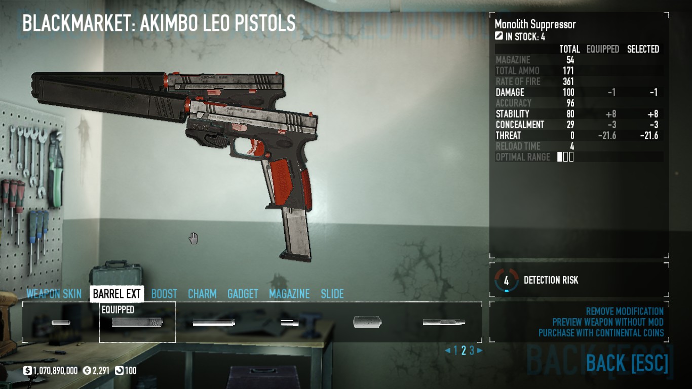 PAYDAY 2 - How to use stoic perk deck - Pistols Build - D8AECE6