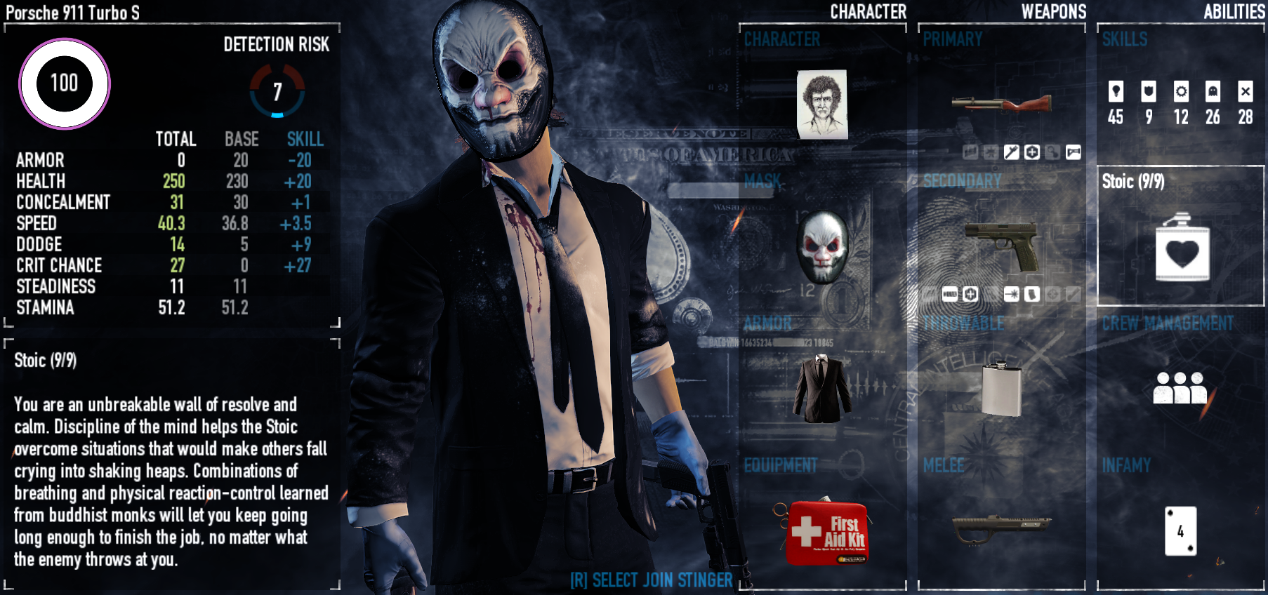 PAYDAY 2 - Stoic Build for Death Sentence - Loadout - 00F81FE