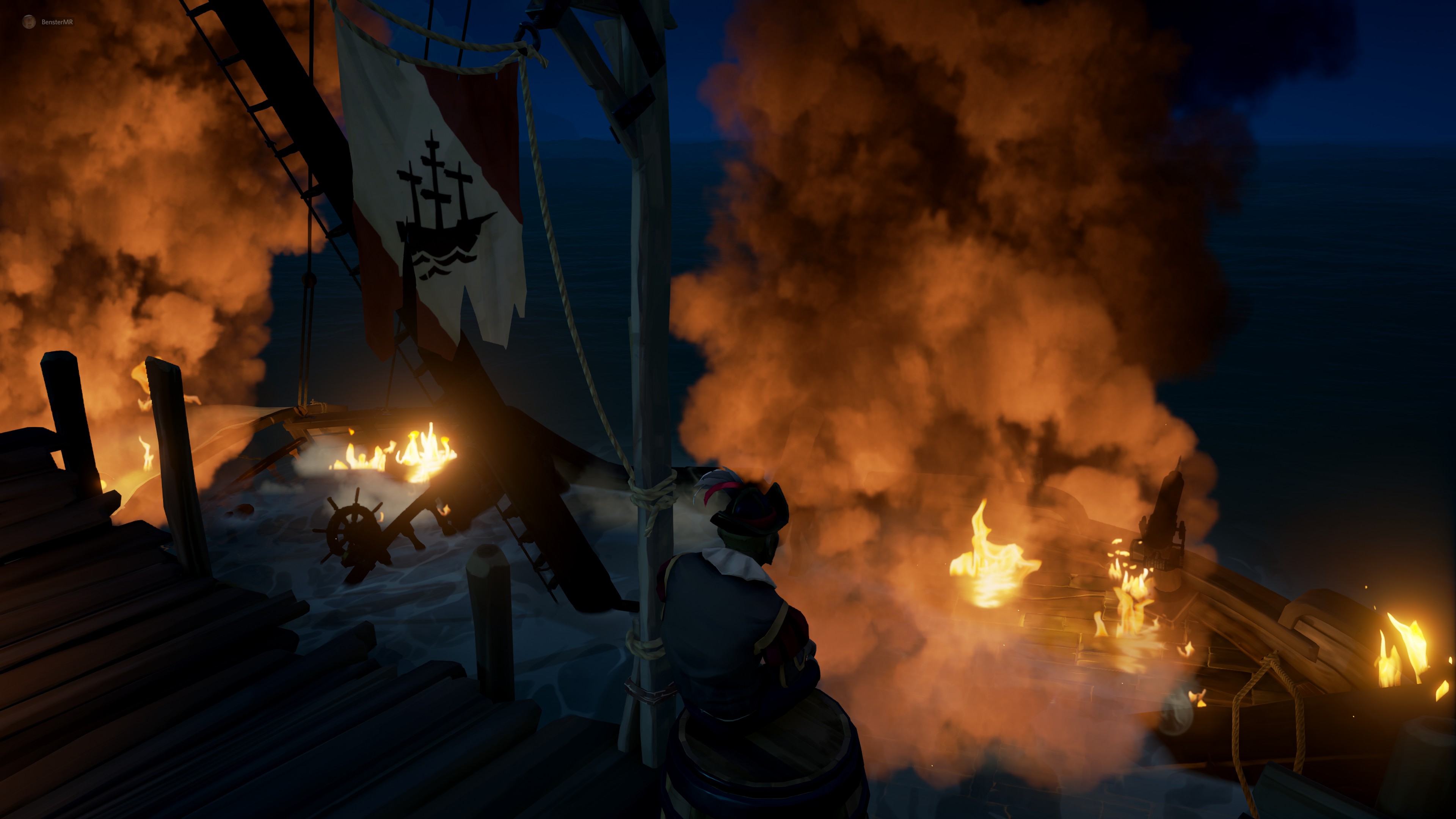 Sea of Thieves - How to Easy Extinguish the Fires on Ship/Boat - Step 2: Let the water flow - 6D6E5F3