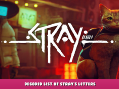 Stray – Decoded list of Stray’s letters 1 - steamlists.com