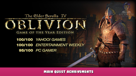 The Elder Scrolls IV: Oblivion – Main Quest Achievements 1 - steamlists.com