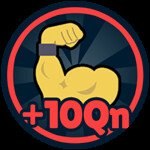 Roblox Strong Simulator X - Badge +10Qn Muscle - IMN-gepJ