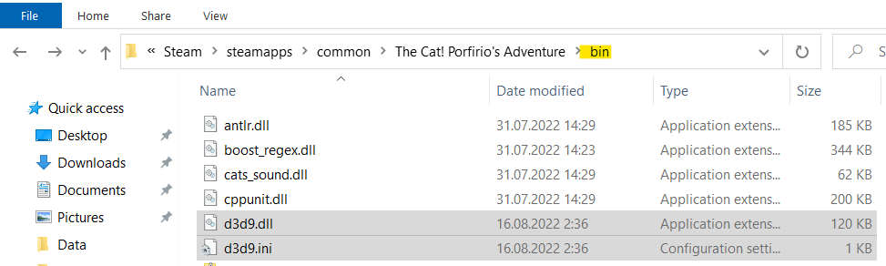 The Cat! Porfirio's Adventure - How to Fix FPS Using D3D9 Wrapper - Use D3D9 Wrapper to limit FPS - 558BB15