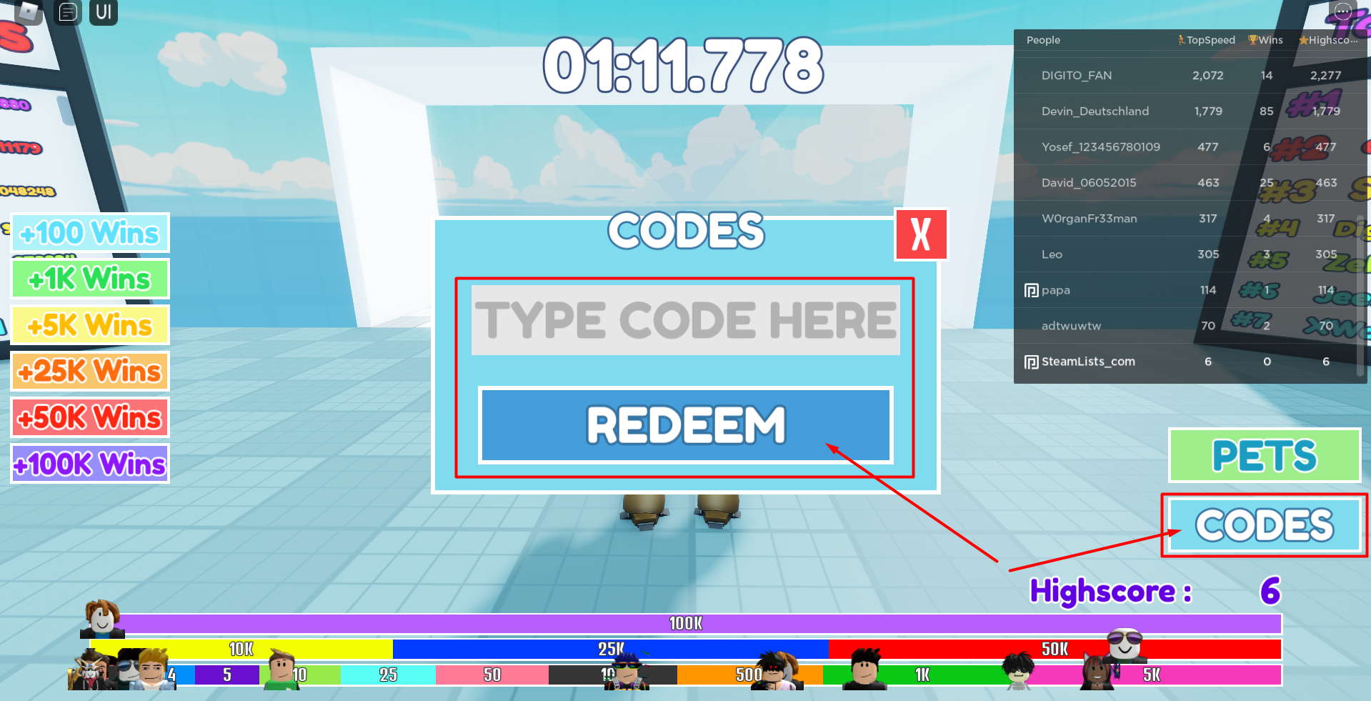 Roblox Race Clicker Codes Free Pets And Wins November 2022 Steam Lists