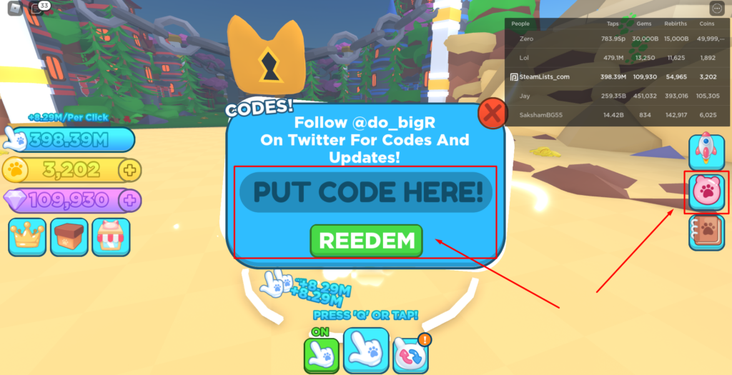 Roblox Strongest Tapper Simulator Codes Free Pets Coins Gems And Boosts September 2023 