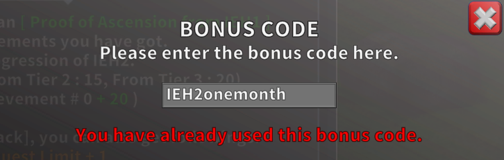 Incremental Epic Hero 2 - Existing bonus codes - Bonus Codes - D515B97