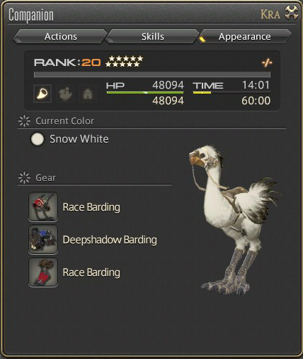FINAL FANTASY XIV Online - Chocobo Gameplay and Tips Guide - Changing Chocobo Colors and Bardings - 2810D02
