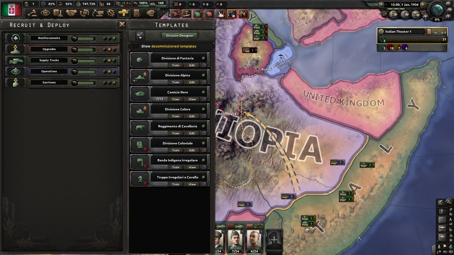 Hearts of Iron IV - How to defeat Ethiopia - Setup for Success: - 7438C89
