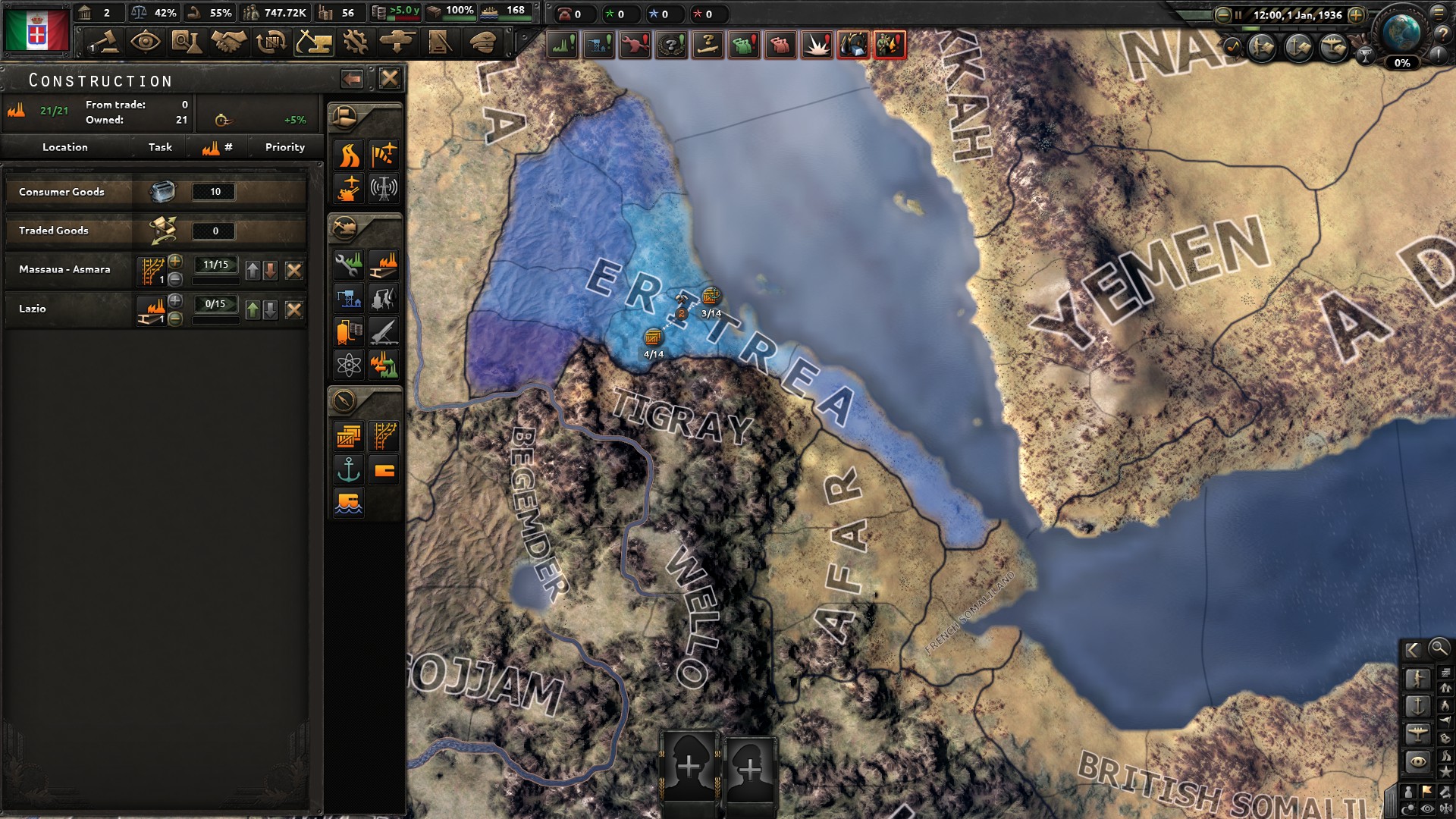 Hearts of Iron IV - How to defeat Ethiopia - Setup for Success: - BC63EE8