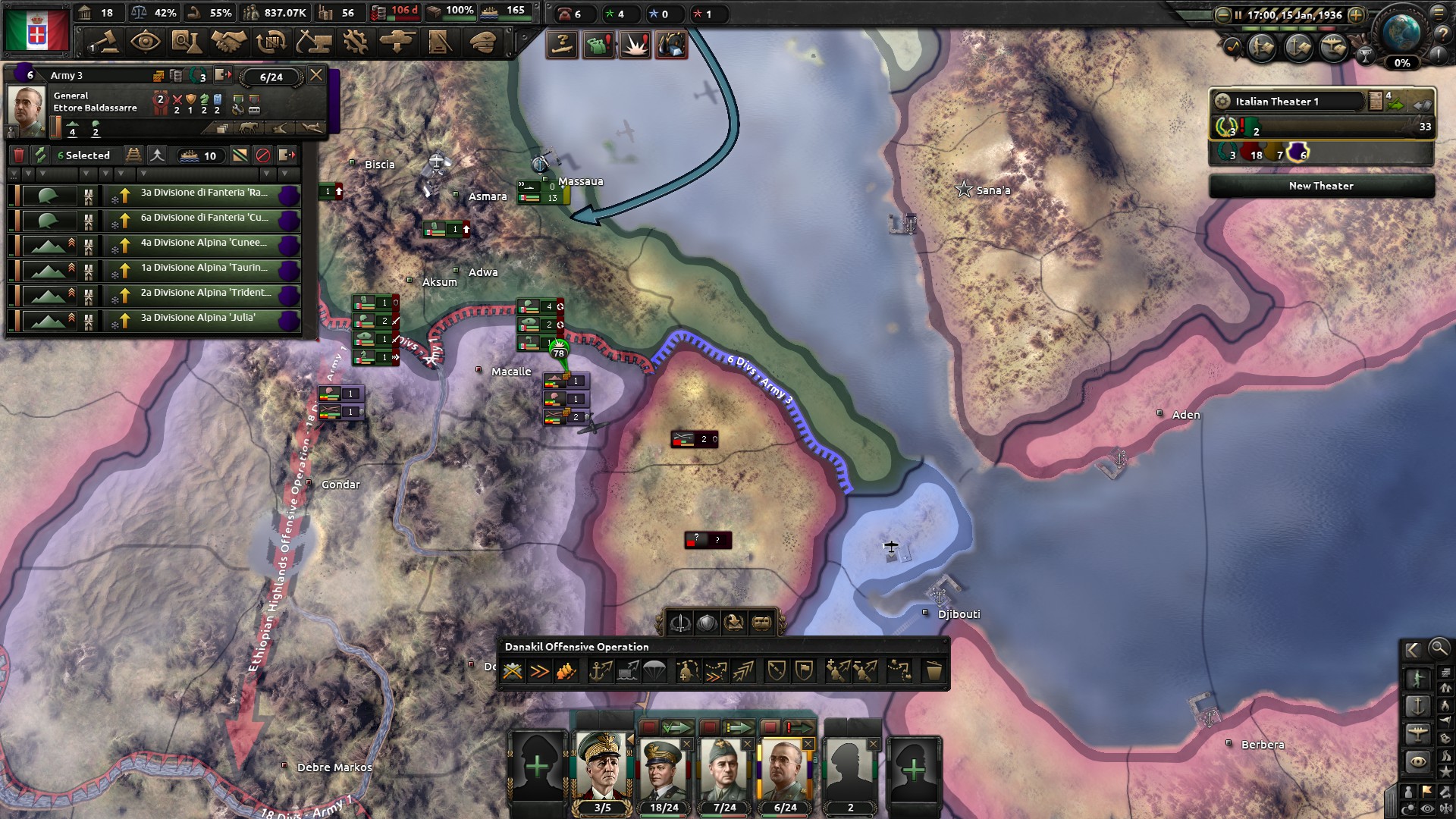 Hearts of Iron IV - How to defeat Ethiopia - Setup for Success: - DC20D24