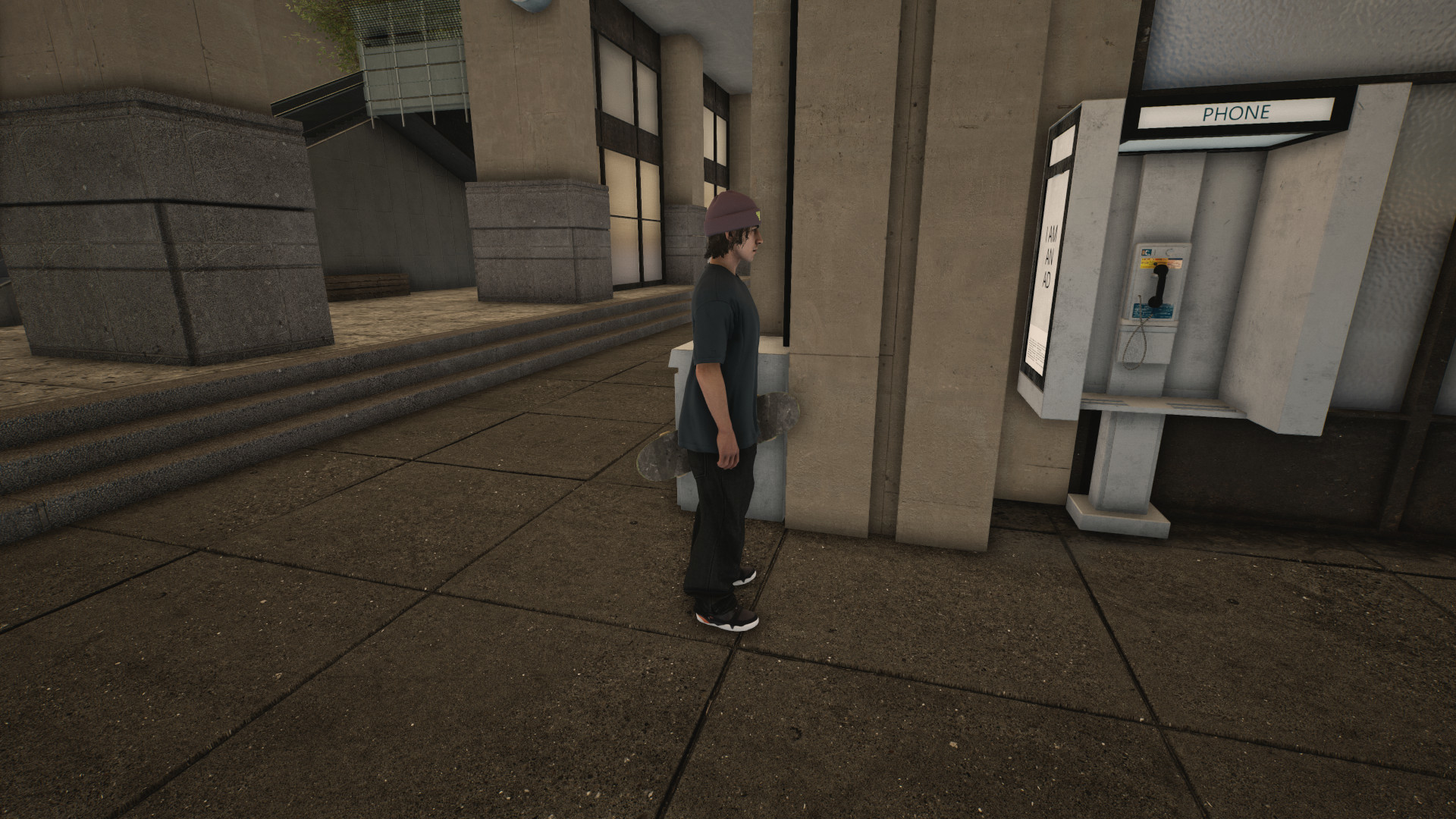 Session: Skate Sim - Pay Phone Challenges - NYC Veteran Plaza/Pyramid Ledges - F8A243A