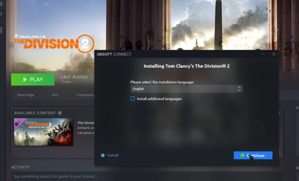 Tom Clancy's The Division 2 - How to Transfer the File Division 2 from Ubisoft to Steam - Step 6 - B56E413