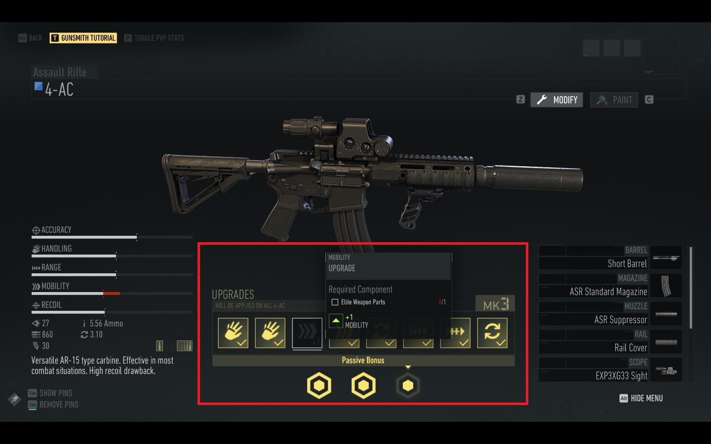 Ghost Recon Breakpoint - Weapons Upgrade Guide - gather weapon parts and Upgrade your weapon - 71A7EC6