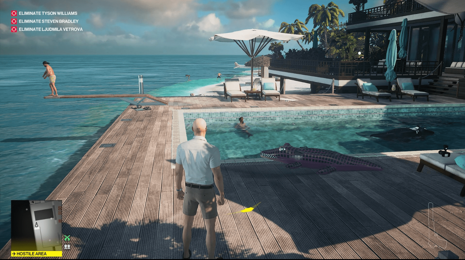 HITMAN 3 - All Redacted Challenges Gameplay Guide - Haven Island, Maldives / The Last Resort - BFED6B5