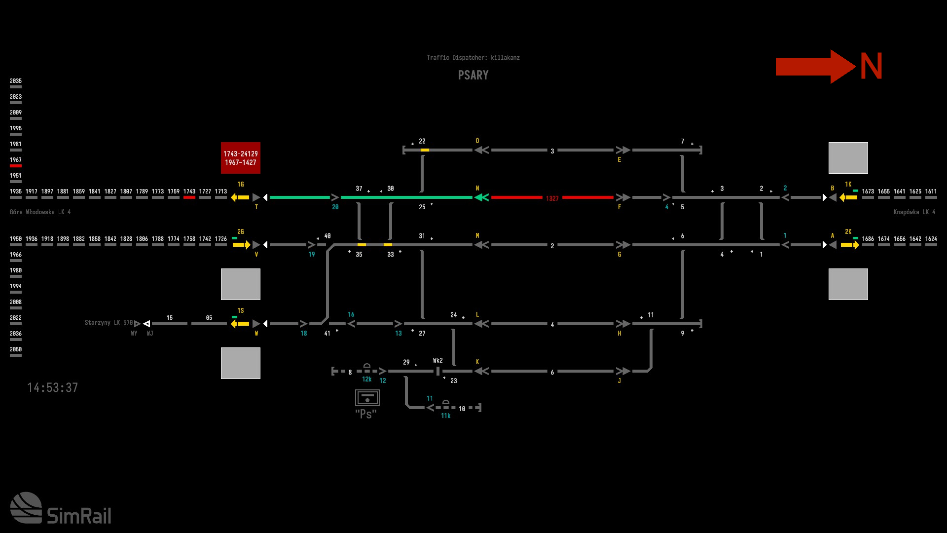 SimRail - The Railway Simulator - Basic Dispatching Full Guide - Psary - In Detail (computerised) - 1C793F7