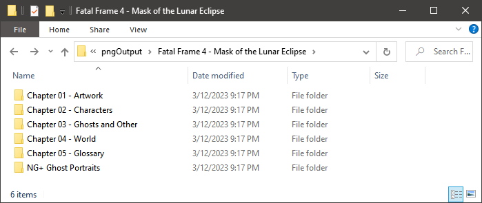 FATAL FRAME / PROJECT ZERO: Mask of the Lunar Eclipse - Digital Deluxe DLC Artbook Extraction Guide - Renaming the Image Files - C89F503