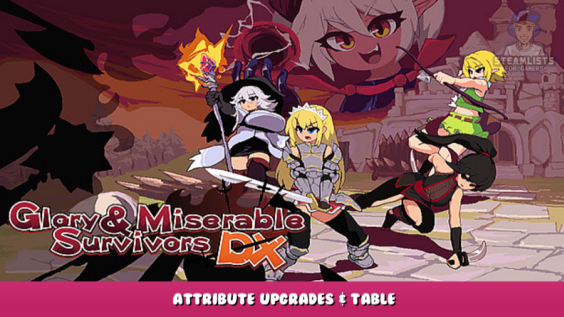 Glory & Miserable Survivors DX – Attribute Upgrades & Table 1 - steamlists.com