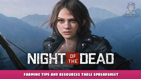 Night of the Dead – Farming Tips and Resources Table Spreadsheet 1 - steamlists.com