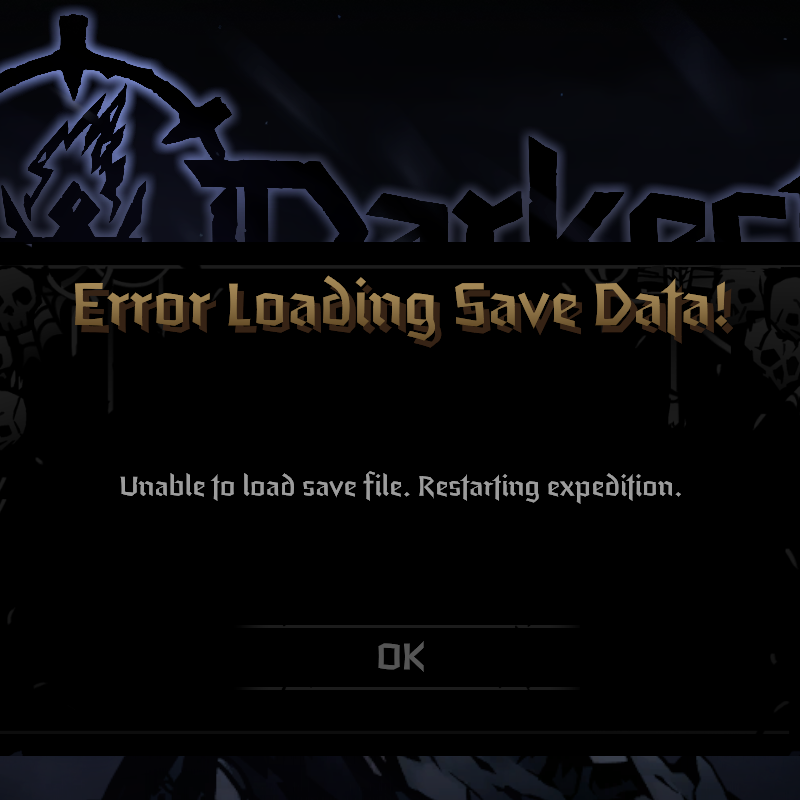 Darkest Dungeon® II - How to fix unable to load save file - The Error - F866520