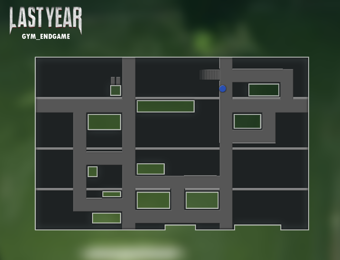 Last Year - Full topdown map layout of Gym ambush location - Endgame Sequence - A95DD49