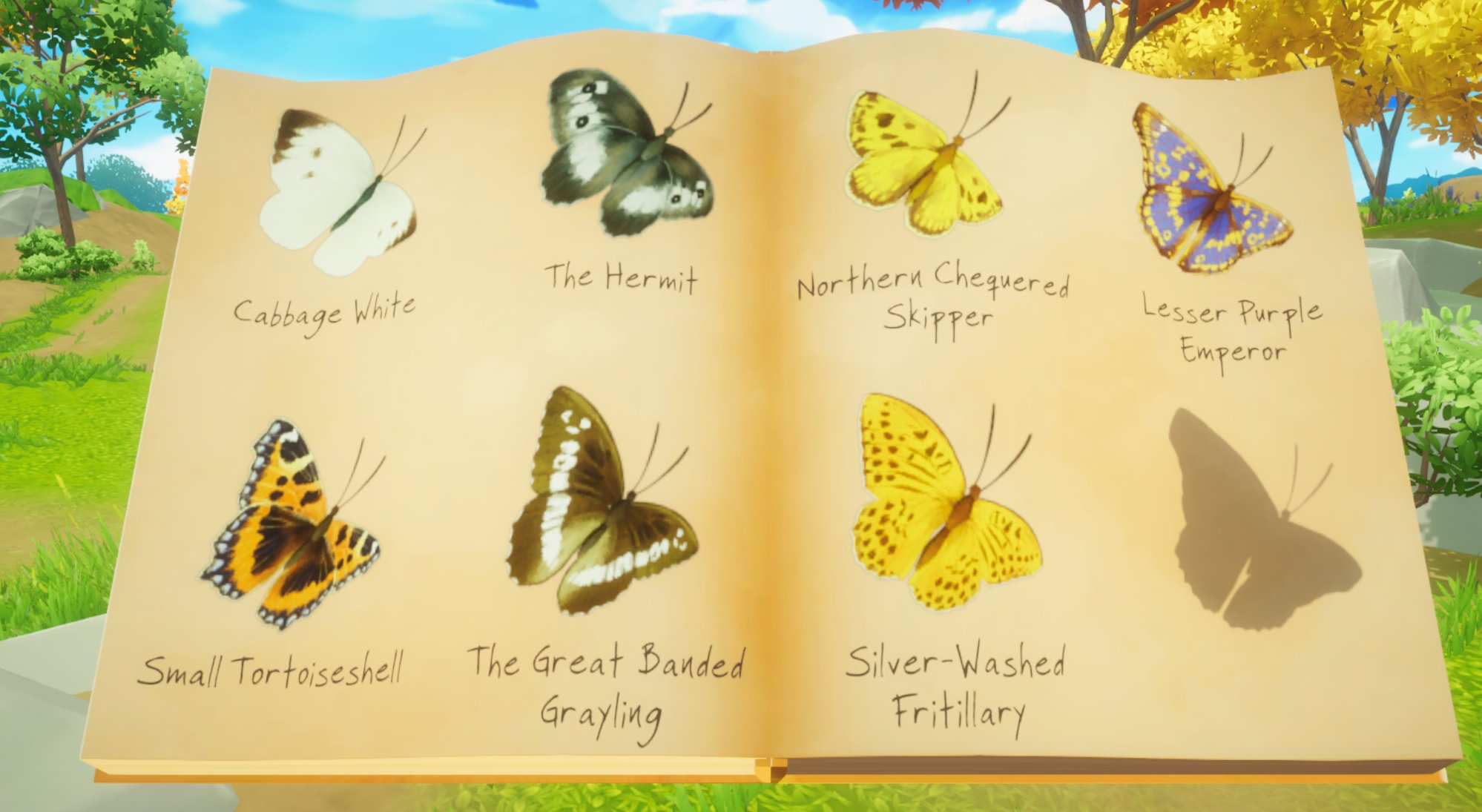 Everdream Valley - How to get all of the achievements - List of butterflies and their location - 189DE59