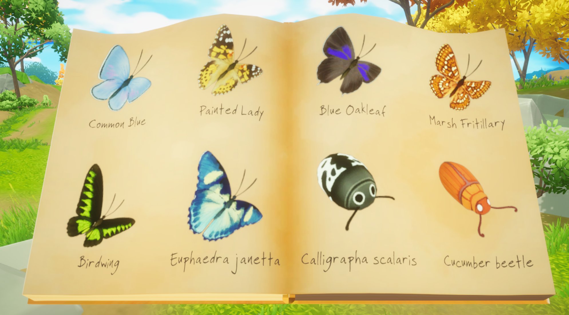 Everdream Valley - How to get all of the achievements - List of butterflies and their location - 48E7EAA