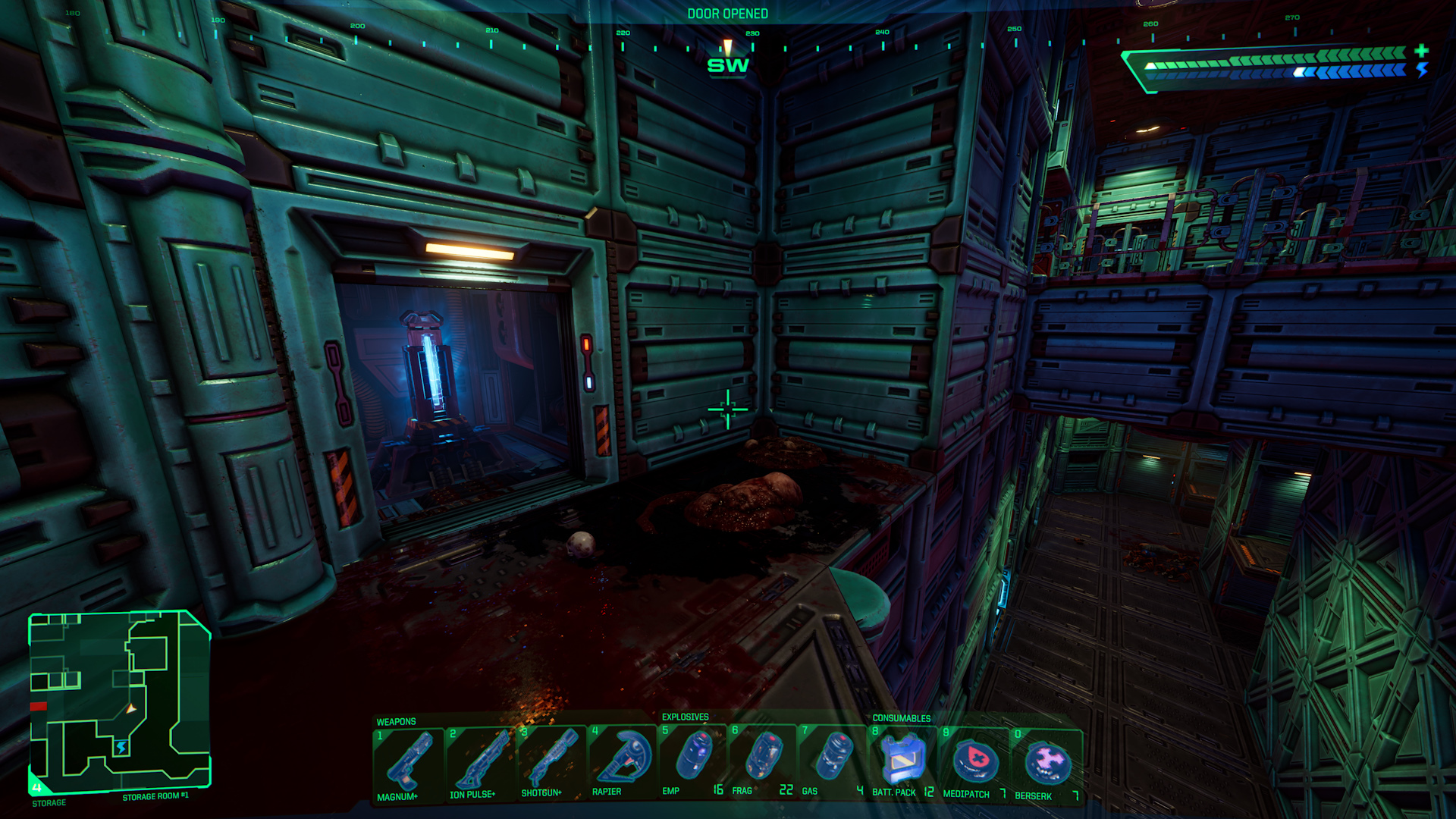 System Shock - Guide to all hidden doors in game - L4 - Storage - D68F863