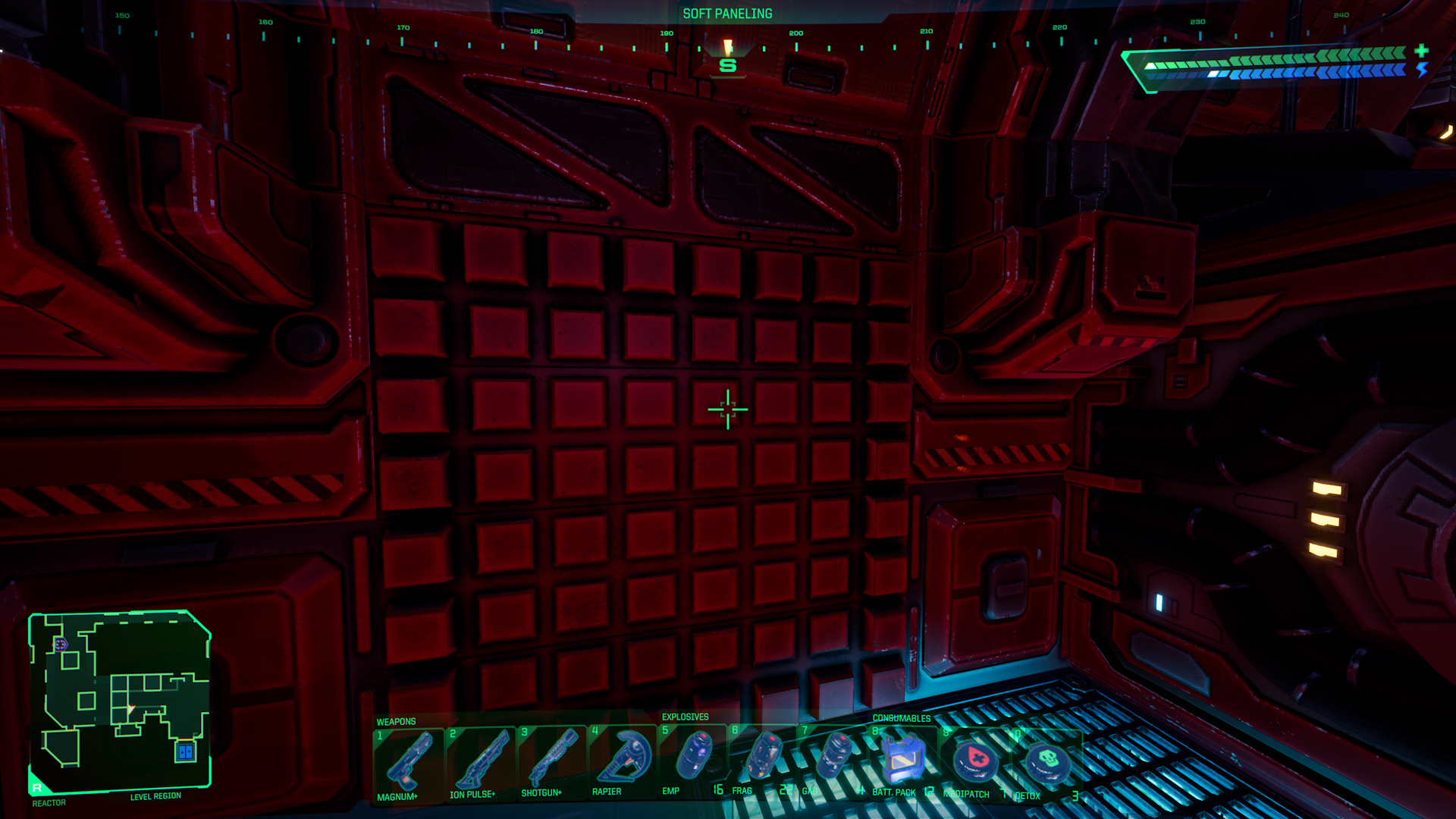 System Shock - Guide to all hidden doors in game - LR - Reactor - 488B00A