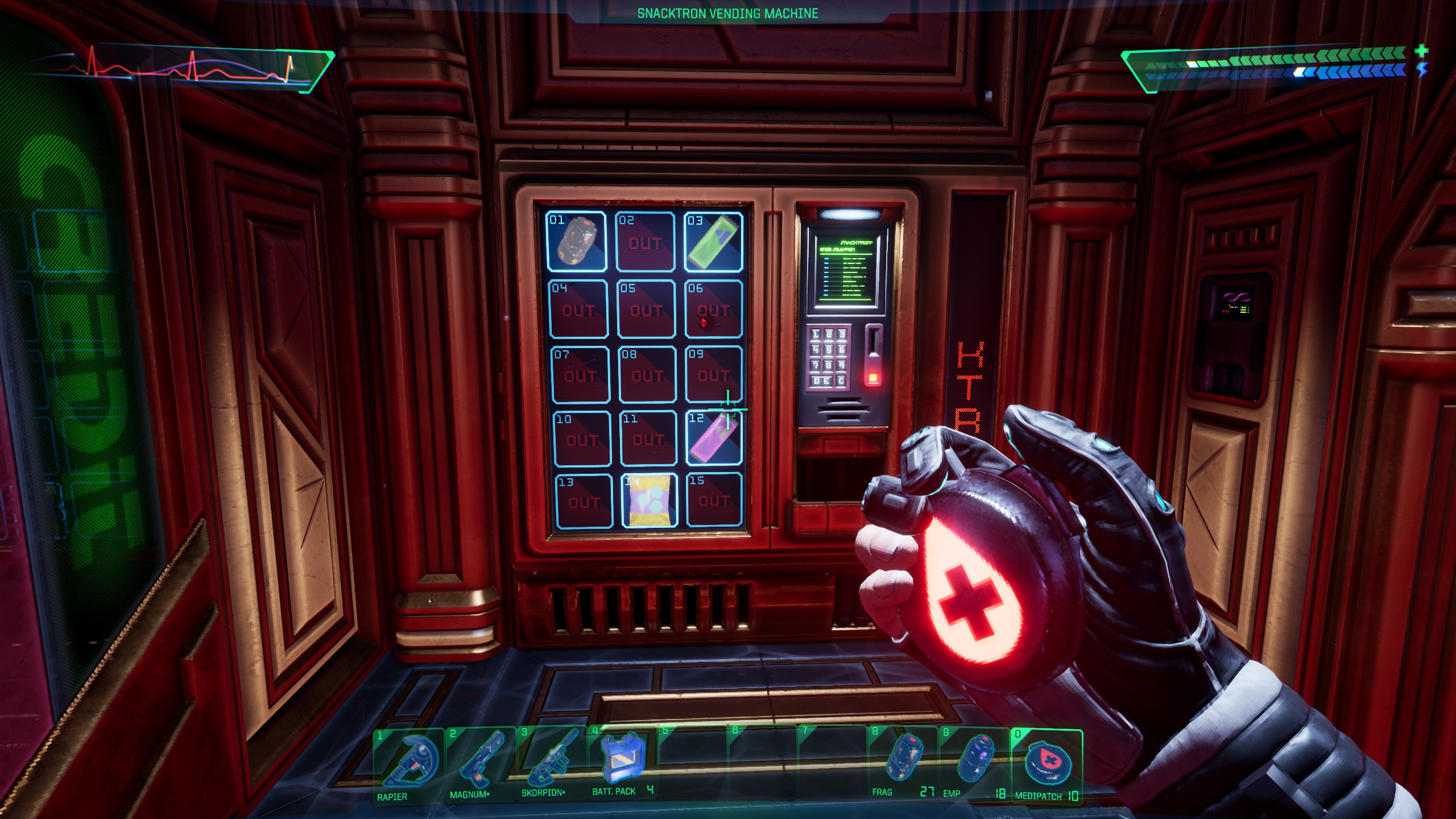 System Shock - Where to find the vending machine with the grenade - Where to find the vending machine with the grenade - 035D0C2