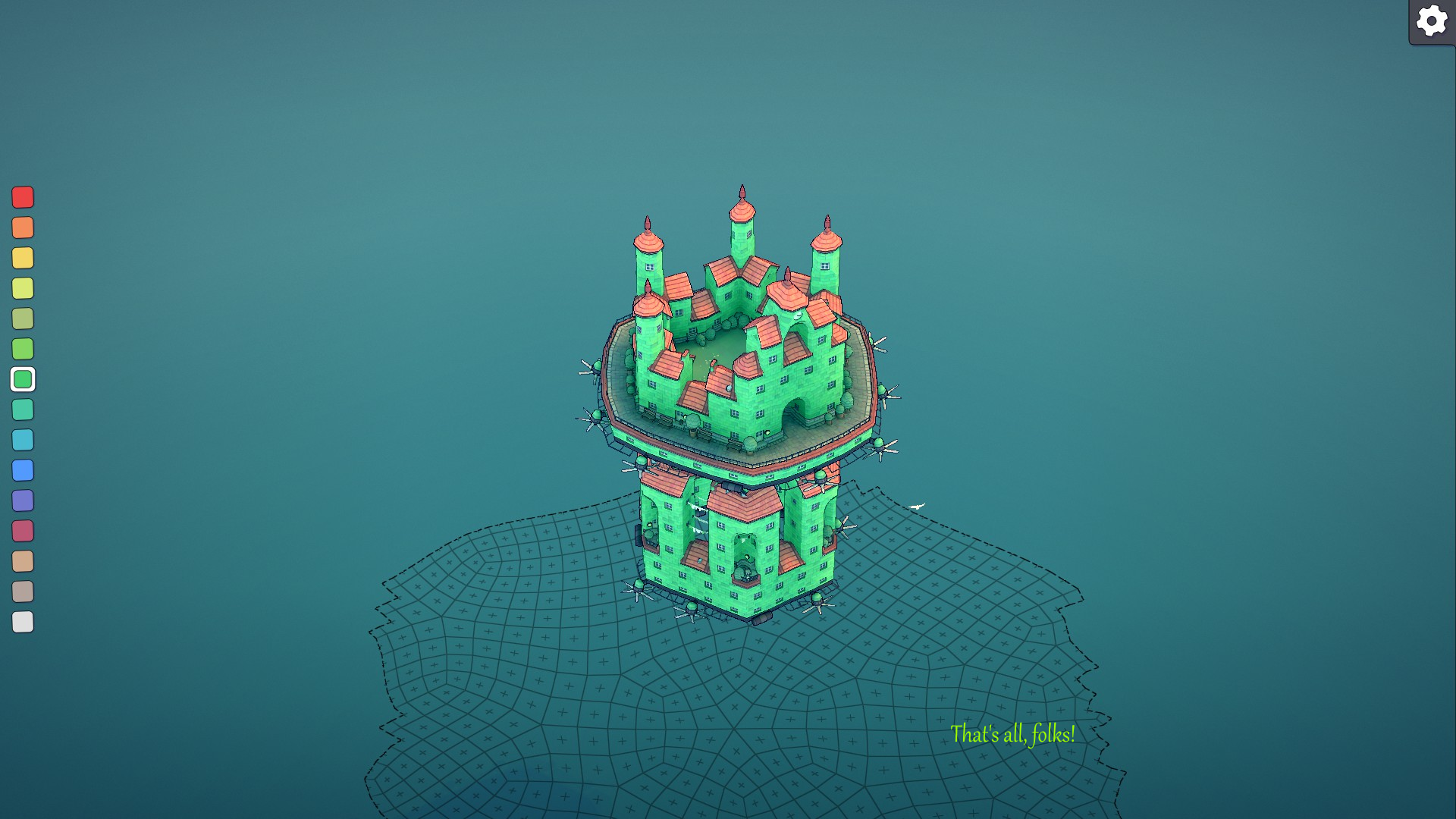 Townscaper - How to make floating fortresses - Step 3: Finishing touches - D63069B