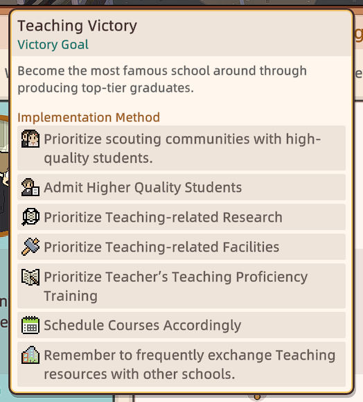 Let's School - Gameplay Basics and Walkthrough Guide - Victory Goals - F6FE7DB