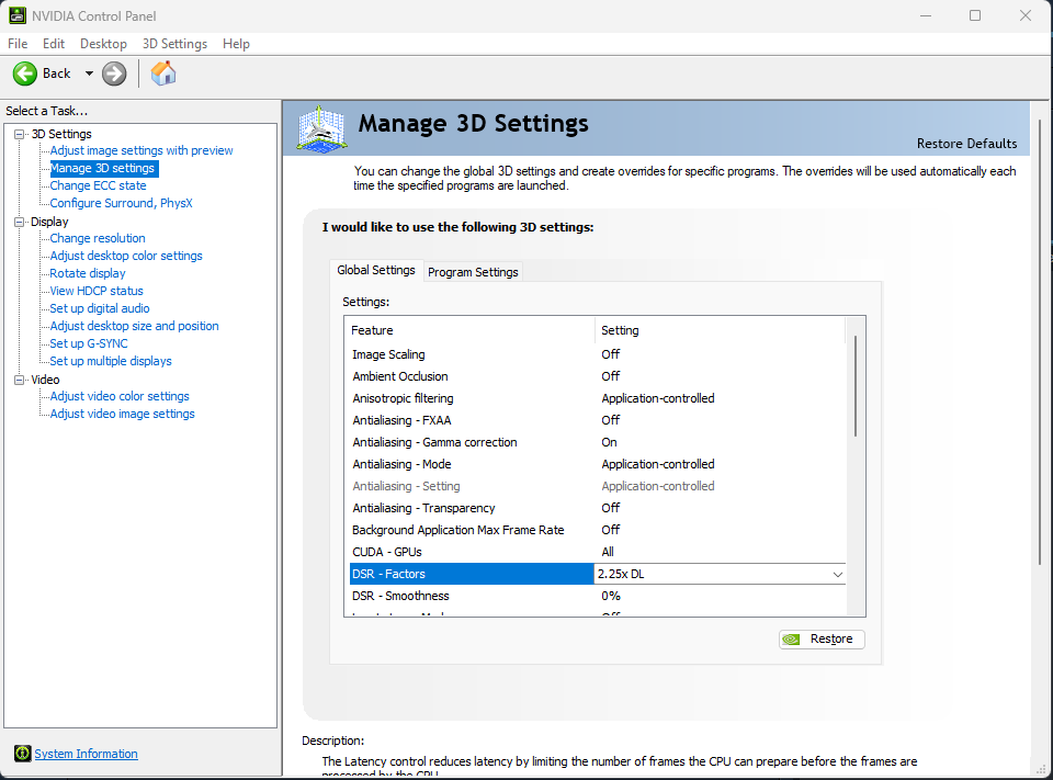 Baldur's Gate 3 - How to Fix Blurry Graphics Settings at 1440p - Setting a DSR factor (nvidia) - 3261596