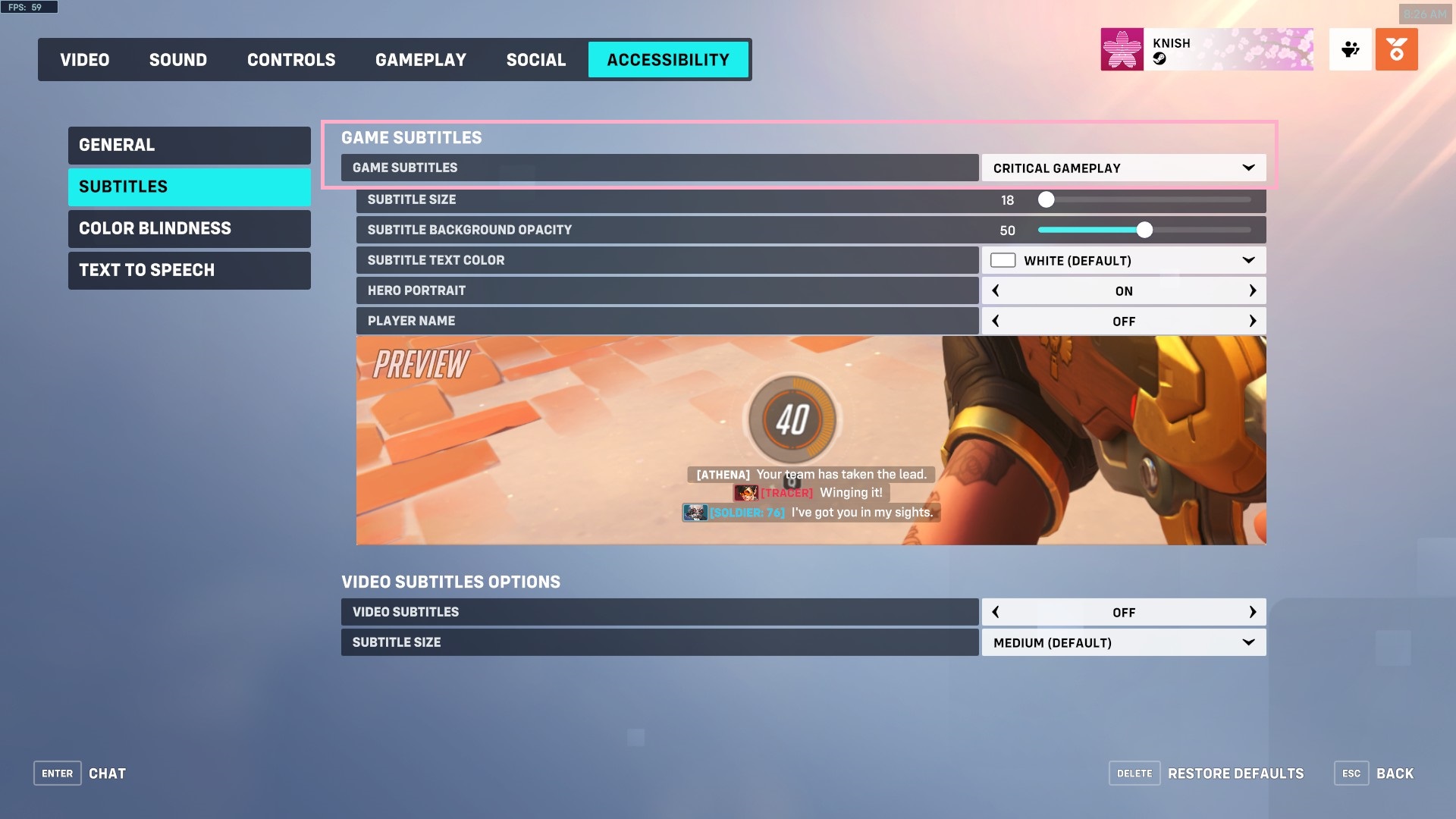 Overwatch® 2 - Best Graphics Settings Optimization - Miscellaneous settings - B626EE3