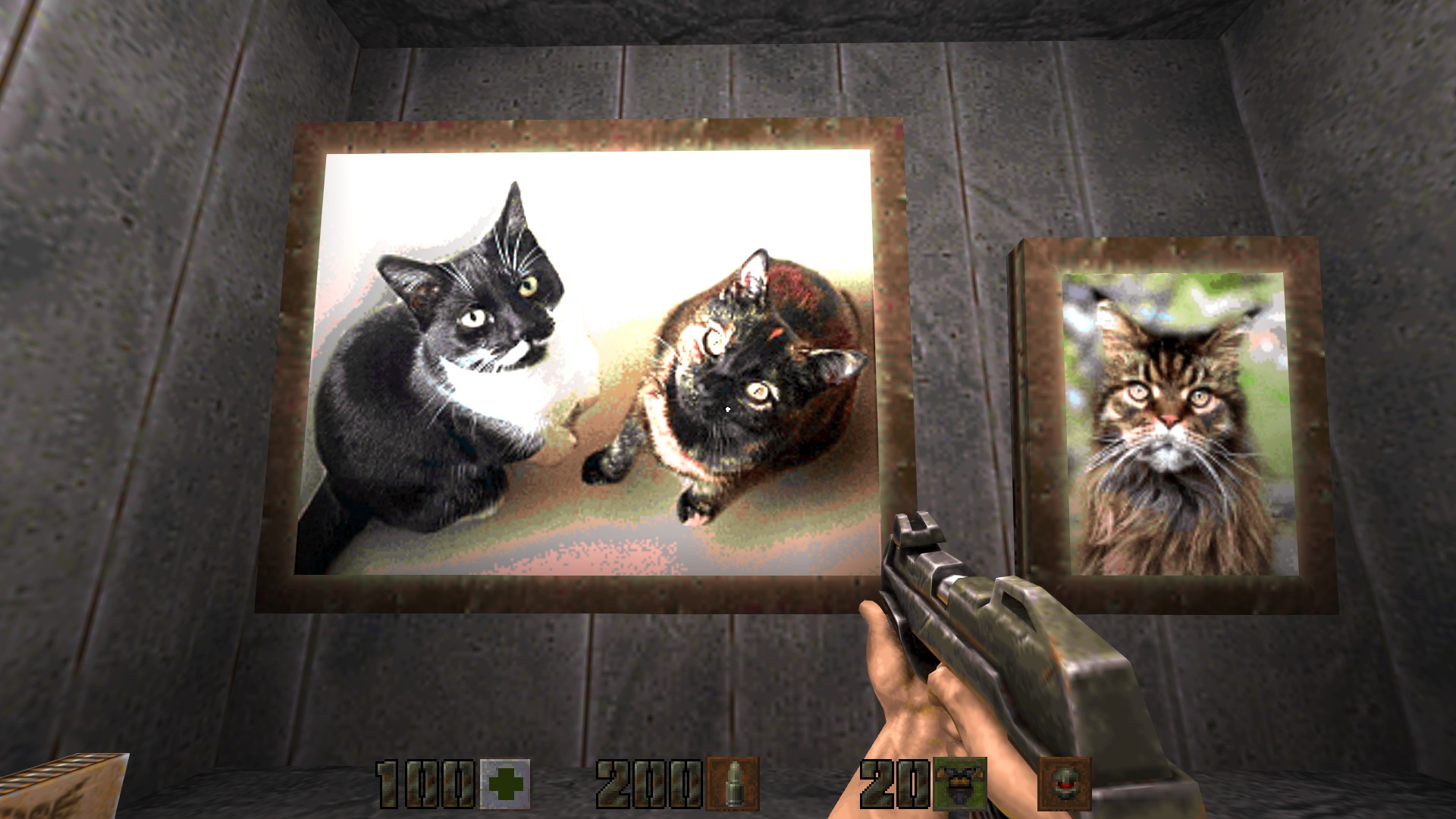 Quake II - Secret Levels Call of the Machine Location - Bonus cats! - A0B2F4D