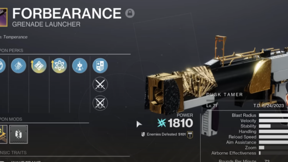 Best Forbearance God Roll Stats and Trait in Destiny 2 3 - steamlists.com